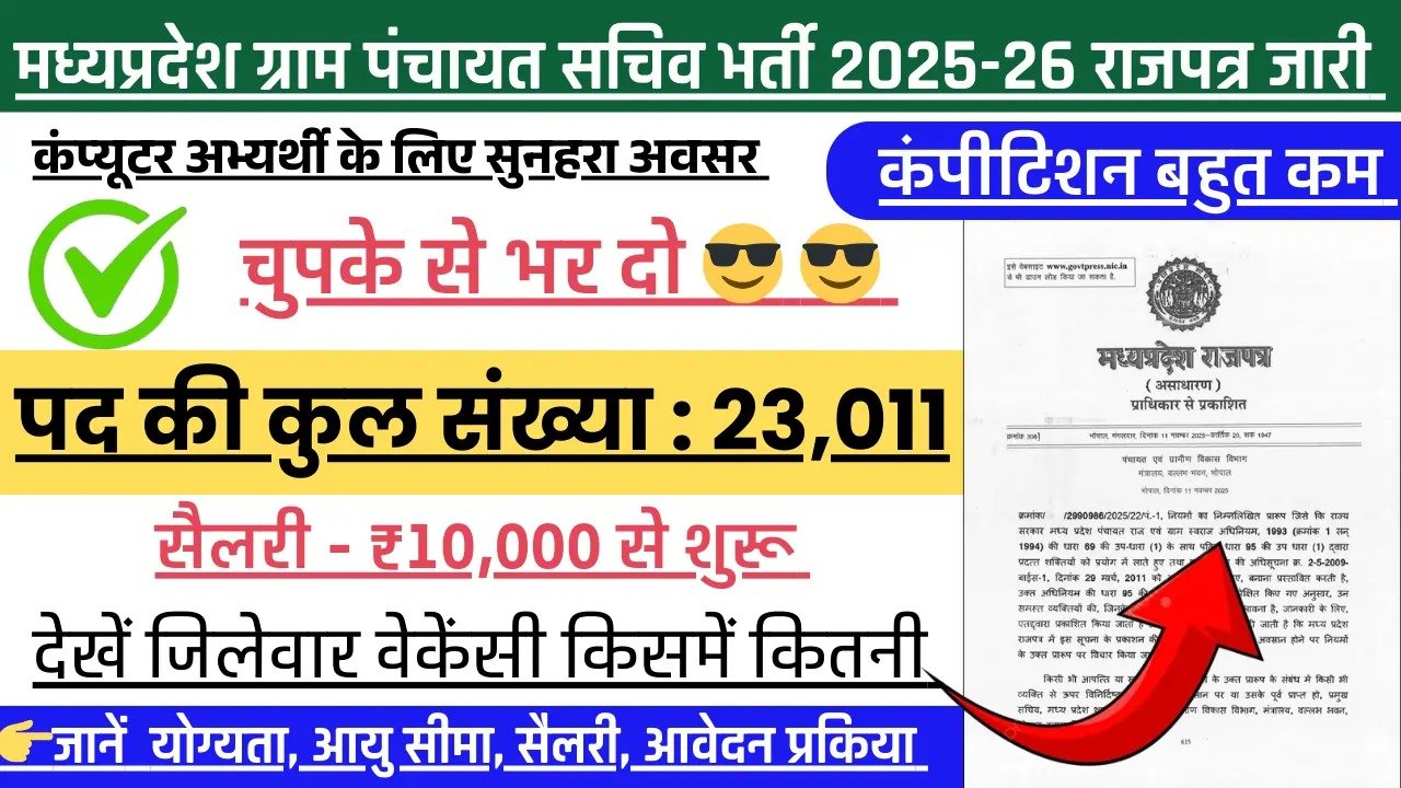 MP Gram Panchayat Sachiv Vacancy
